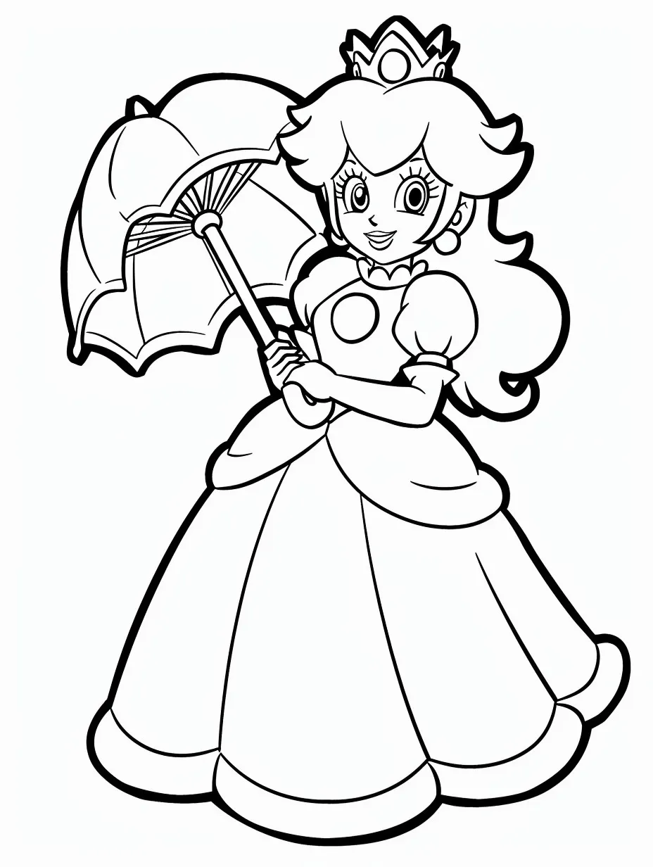 Princess Peach Coloring Page Free: A Fun and Creative Activity